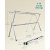 imageSONGMICS Clothes Drying Rack HeavyDuty Laundry Drying Rack 563937 Inches Extendable Foldable Freestanding Airer Stainless Steel for Indoor Outdoor Use Dove Gray ULLR903E01563937W