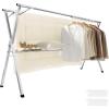 imageSONGMICS Clothes Drying Rack HeavyDuty Laundry Drying Rack 563937 Inches Extendable Foldable Freestanding Airer Stainless Steel for Indoor Outdoor Use Dove Gray ULLR903E01563937W