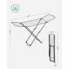 imageSONGMICS Clothes Drying Rack Metal Laundry Drying Rack Foldable SpaceSaving FreeStanding Airer with 2 Gullwings Indoor Outdoor Use Bed Linen Clothing White ULLR540W01Black