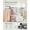 imageSONGMICS Clothes Drying Rack Stand 4Tier Foldable Laundry Drying Rack 681Inch Tall Steel Rolling Clothes Horses Dryer Rack Easy to Assemble Indoor Outdoor Use Dove Gray ULLR701G01Dove Gray