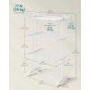 imageSONGMICS Clothes Drying Rack Stand 4Tier Foldable Laundry Drying Rack 681Inch Tall Steel Rolling Clothes Horses Dryer Rack Easy to Assemble Indoor Outdoor Use Dove Gray ULLR701G01White  White