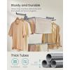 imageSONGMICS Clothes Drying Rack Stand 4Tier Foldable Laundry Drying Rack 681Inch Tall Steel Rolling Clothes Horses Dryer Rack Easy to Assemble Indoor Outdoor Use Dove Gray ULLR701G01Dove Gray