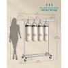 imageSONGMICS Clothes Rack with Wheels HeavyDuty Clothing Rack for Hanging Clothes Portable 177 x 36252 x 636 Inches with Extendable Rail 220 lb Load Capacity Black UHSR13BKV1Silver