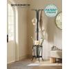 imageSONGMICS Coat Rack Freestanding Coat Rack with Umbrella Holder with 12 Hooks for Entryway Hallway Living Room Bedroom Ink Black URCR011B01Ink Black