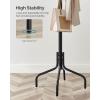 imageSONGMICS Coat Rack Freestanding Metal Coat Rack Stand with 12 Hooks and 4 Legs Holds Clothes Hats and Bags for Entryway Living Room Bedroom Brown URCR031Z01Black