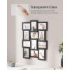 imageSONGMICS Collage Picture Frames 4x6 for Wall Decor Set of 12 Multi Family Photo for Gallery Decor Hanging Display Assembly Required Rustic BrownInk Black