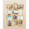 imageSONGMICS Collage Picture Frames 4x6 for Wall Decor Set of 12 Multi Family Photo for Gallery Decor Hanging Display Assembly Required Rustic BrownPale Gold