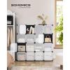 imageSONGMICS Cube Storage Organizer 12Cube Closet Storage Shelves Modular Bookcase Black ULPC34HV1Black  White