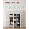 imageSONGMICS Cube Storage Organizer 12Cube Closet Storage Shelves Modular Bookcase Black ULPC34HV1Black  White