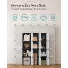 imageSONGMICS Cube Storage Organizer 12Cube Closet Storage Shelves Modular Bookcase Black ULPC34HV1Black  White