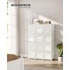 imageSONGMICS Cube Storage Organizer 12Cube Closet Storage Shelves Modular Bookcase Black ULPC34HV1Cream White