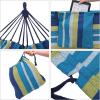 imageSONGMICS Double Hammock 984 x 591 Inches 660 lb Load Capacity with Compression Bag Mounting Straps Carabiners for Terrace Balcony Garden Outdoor Camping Gray UGDC15GYBlue  Yellow Stripes