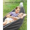 imageSONGMICS Double Hammock 984 x 591 Inches 660 lb Load Capacity with Compression Bag Mounting Straps Carabiners for Terrace Balcony Garden Outdoor Camping Gray UGDC15GYGrey