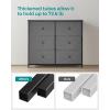 imageSONGMICS Dresser Storage Unit with 6 Easy Pull Fabric Drawers Dresser Drawer Organizer Unit with Metal Frame Wooden Tabletop for Closet Black ULTS23HClassic Gray  Classic Black