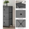 imageSONGMICS Dresser Storage Unit with 6 Easy Pull Fabric Drawers Dresser Drawer Organizer Unit with Metal Frame Wooden Tabletop for Closet Black ULTS23HClassic Gray  Classic Black