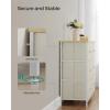 imageSONGMICS Dresser Storage Unit with 6 Easy Pull Fabric Drawers Dresser Drawer Organizer Unit with Metal Frame Wooden Tabletop for Closet Black ULTS23HCamel Yellow  Cream White