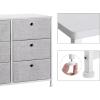 imageSONGMICS Dresser Storage Unit with 6 Easy Pull Fabric Drawers Dresser Drawer Organizer Unit with Metal Frame Wooden Tabletop for Closet Black ULTS23HLight Gray