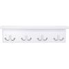 imageSONGMICS Entryway Hanging Coat Rack WallMounted Wooden Shelf with 4 Double Hooks Wall Floating Shelf White ULHR42WTWhite