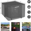 imageSONGMICS Fire Pit Cover 600D Oxford Fabric Square Fire Pit Table Protective Cover for Outdoor Patio Garden Waterproof and AntiFade 31 x 31 x 24 Inches UGPC79BK