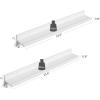 imageSONGMICS Floating Shelves Set of 2 Wall Shelves Ledge 236 x 39 Inches with Front Edge for Picture Frames Books Spice Jars Living Room Bathroom Kitchen Easy Assembly White ULWS60WT236W