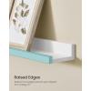 imageSONGMICS Floating Shelves Set of 3 Wall Shelves 236Inch Wide for Photo Frames and Trinkets for Living Room Home Office Kitchen Bathroom White ULWS061W01White