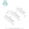 imageSONGMICS Floating Shelves Set of 3 Wall Shelves 236Inch Wide for Photo Frames and Trinkets for Living Room Home Office Kitchen Bathroom White ULWS061W01White