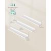 imageSONGMICS Floating Shelves Set of 3 Wall Shelves 236Inch Wide for Photo Frames and Trinkets for Living Room Home Office Kitchen Bathroom White ULWS061W01White