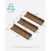 imageSONGMICS Floating Shelves Set of 3 Wall Shelves 236Inch Wide for Photo Frames and Trinkets for Living Room Home Office Kitchen Bathroom White ULWS061W01Rustic Brown