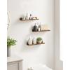 imageSONGMICS Floating Shelves Set of 3 Wall Shelves 236Inch Wide for Photo Frames and Trinkets for Living Room Home Office Kitchen Bathroom White ULWS061W01Rustic Brown