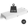 imageSONGMICS Floating Wall Shelf 157 Inches with Metal Bracket for Easy Installation Display Trinkets Picture Frames Potted Plants in The Living Room Entryway Bedroom Black ULWS014B01White