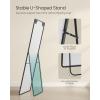 imageSONGMICS Full Length Mirror 63 x 20 Inches Arched Full Body Floor Mirror with Stand Aluminum Alloy Frame Tempered Glass for Bedroom Living Room Cloakroom Ink Black ULFM031B01Ink Black