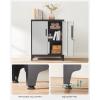 imageSONGMICS Garage Cabinet Metal Storage Cabinet with Doors and Shelves for Home Office Garage and Utility Room Black UOMC013B01Silver  Black