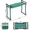 imageSONGMICS Garden Kneeler and Seat Multifunctional Garden Kneeling Bench Gardening Gifts for Women Men Folding Gardening Stool with 1 Tool Bag 6Inch Wide Kneeling Pad Dark Green UGGK49LGreen