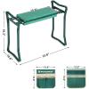 imageSONGMICS Garden Kneeler and Seat Multifunctional Garden Kneeling Bench Gardening Gifts for Women Men Folding Gardening Stool with 1 Tool Bag 6Inch Wide Kneeling Pad Dark Green UGGK49LGreen