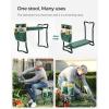 imageSONGMICS Garden Kneeler and Seat Multifunctional Garden Kneeling Bench Gardening Gifts for Women Men Folding Gardening Stool with 1 Tool Bag 6Inch Wide Kneeling Pad Dark Green UGGK49LGreen