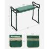 imageSONGMICS Garden Kneeler and Seat Multifunctional Garden Kneeling Bench Gardening Gifts for Women Men Folding Gardening Stool with 1 Tool Bag 6Inch Wide Kneeling Pad Dark Green UGGK49LGreen