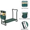 imageSONGMICS Garden Kneeler and Seat Multifunctional Garden Kneeling Bench Gardening Gifts for Women Men Folding Gardening Stool with 1 Tool Bag 6Inch Wide Kneeling Pad Dark Green UGGK49LGreen