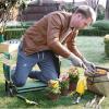 imageSONGMICS Garden Kneeler and Seat Multifunctional Garden Kneeling Bench Gardening Gifts for Women Men Folding Gardening Stool with 1 Tool Bag 6Inch Wide Kneeling Pad Dark Green UGGK49LGreen