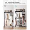 imageSONGMICS Garment Rack Heavy Duty Clothes Rack Freestanding Portable Wardrobe Closet for Hanging Clothes with 1 Storage Box 8 Hooks Adjustable Wire Shelves 3 Hanging Rods Black ULGR421B01