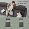 imageSONGMICS HOME Modular Sectional Loveseat Sofa Convertible 2Seat Straight Line Couch Deep Seat Sectional Couches for Living Room Slate Gray ULCS060G01Slate Gray