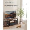 imageSONGMICS HOME Superfast Toolless Assembly TV Stand for TVs up to 50 Inches TV Cabinet Unit Media Center Table Living Room 43 x 14 x 18 Inches Shelves Snow White and Matte White ULTV500W01Natural Walnut  Ink Black