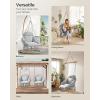 imageSONGMICS Hanging Chair Hammock Chair with Large Thick Cushion Boho Swing Chair for Bedroom Patio Balcony Garden Holds up to 264 lb Accessories Included Cream White and Dove Gray UGDC042G01Dove Gray
