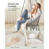 imageSONGMICS Hanging Chair Hammock Chair with Large Thick Cushion Boho Swing Chair for Bedroom Patio Balcony Garden Holds up to 264 lb Accessories Included Cream White and Dove Gray UGDC042G01Dove Gray  Cream White