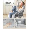 imageSONGMICS Hanging Chair Hammock Chair with Large Thick Cushion Boho Swing Chair for Bedroom Patio Balcony Garden Holds up to 264 lb Accessories Included Cream White and Dove Gray UGDC042G01Dove Gray