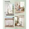 imageSONGMICS Hanging Chair Hammock Chair with Large Thick Cushion Boho Swing Chair for Bedroom Patio Balcony Garden Holds up to 264 lb Accessories Included Cream White and Dove Gray UGDC042G01Dove Gray  Cream White