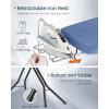 imageSONGMICS Ironing Board Foldable Iron Board Height Adjustable up to 35 Inches with 4 Layered Cover and Pad Iron Rest Hook Steel XLegs for Home Laundry Room Dorm Dove Gray ULLB001G01Midnight Blue