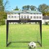 imageSONGMICS Kids Soccer Goals for Backyard 4x3 ft Portable Soccer Nets Training Equipment Toddler Soccer Goal with Carrying Bag for FieldBlack