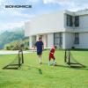 imageSONGMICS Kids Soccer Goals for Backyard 4x3 ft Portable Soccer Nets Training Equipment Toddler Soccer Goal with Carrying Bag for FieldBlack