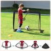 imageSONGMICS Kids Soccer Goals for Backyard 4x3 ft Portable Soccer Nets Training Equipment Toddler Soccer Goal with Carrying Bag for FieldBlack
