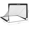 imageSONGMICS Kids Soccer Goals for Backyard 4x3 ft Portable Soccer Nets Training Equipment Toddler Soccer Goal with Carrying Bag for FieldBlack